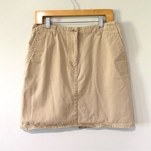 LL Bean Tan Skirt Sz 12P